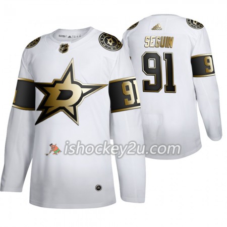 Mænd NHL Dallas Stars Trøje Tyler Seguin 91 Adidas 2019-20 Golden Edition Hvid Authentic